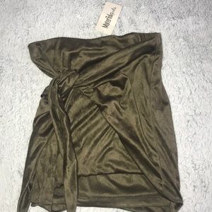 Brand new taupe velvet skirt
